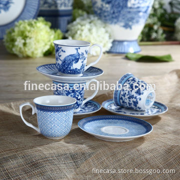 100CC Elegant Ceramic Coffee Cup and Saucer